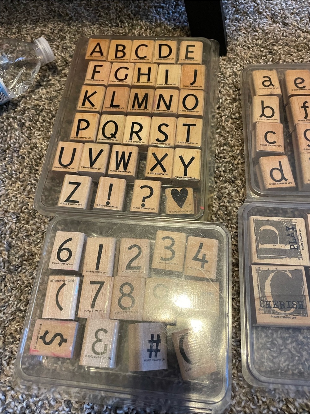 Wooden Alphabet & Number Stamp Sets. - Picture 2 of 6